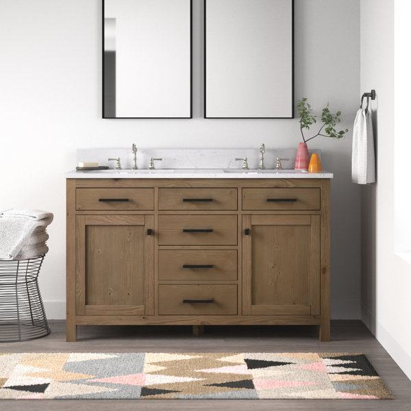 Mercury Row® Atencio 54" Double Bathroom Vanity Set & Reviews Wayfair